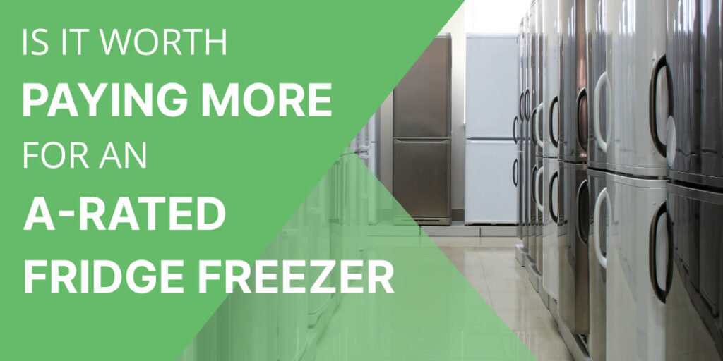 Article header image showing fridge freezers lined up in an appliance shop