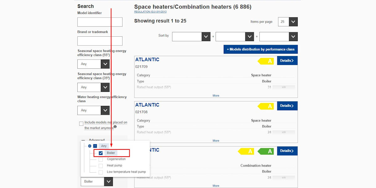 EU energy label registry