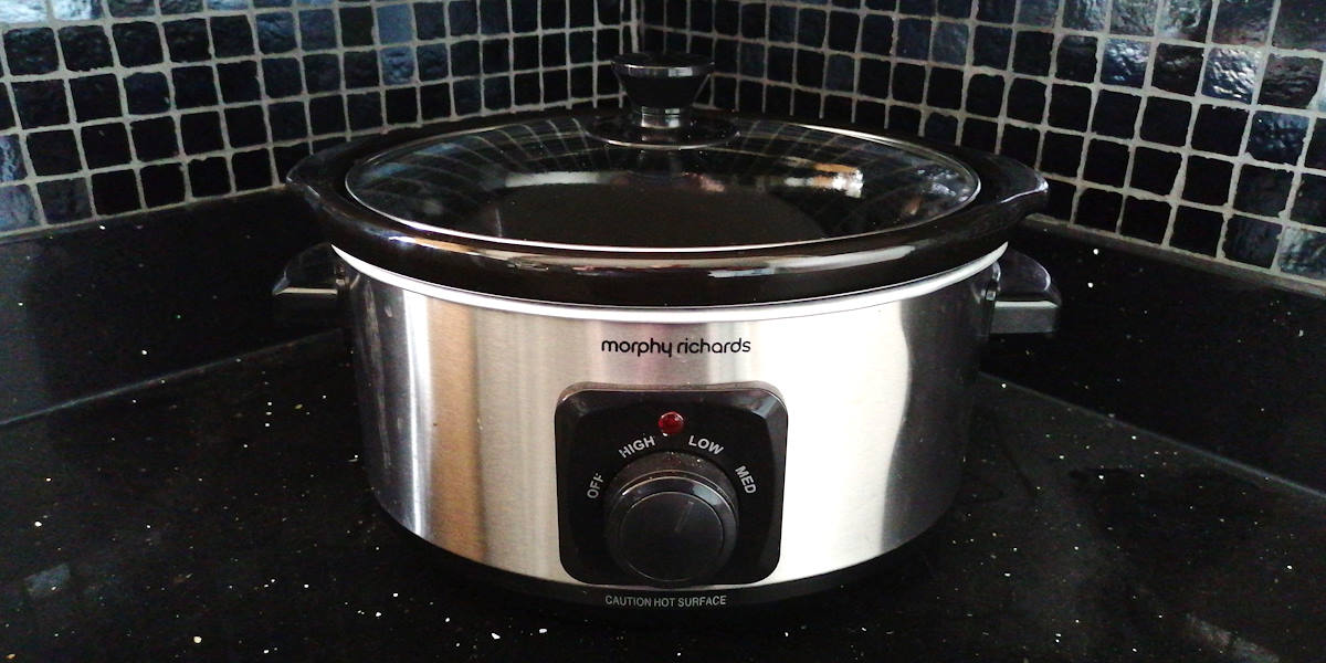 Morphy Richards slow cooker in a kitchen