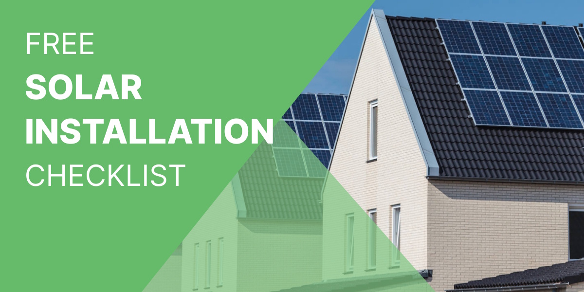 Solar installation checklist banner