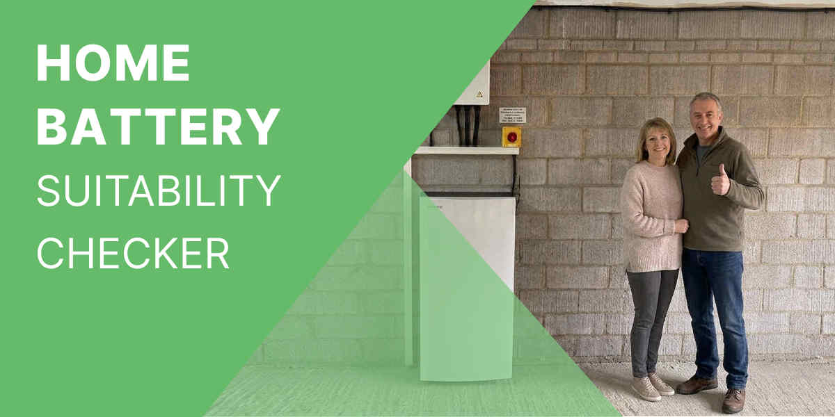 Banner for home battery suitability checker tool.