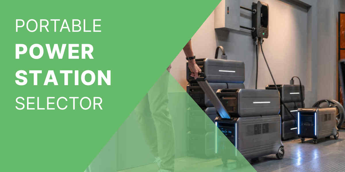 Portable power station selector banner